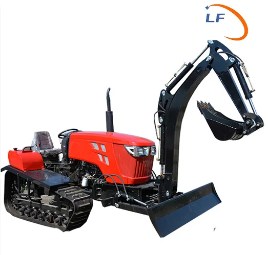 Farm Crawler Tractor 90 HP Crawler Tractor Price Large 90HP Rubber Track Crawler Tractor With Rotary Tiller In Indonesia