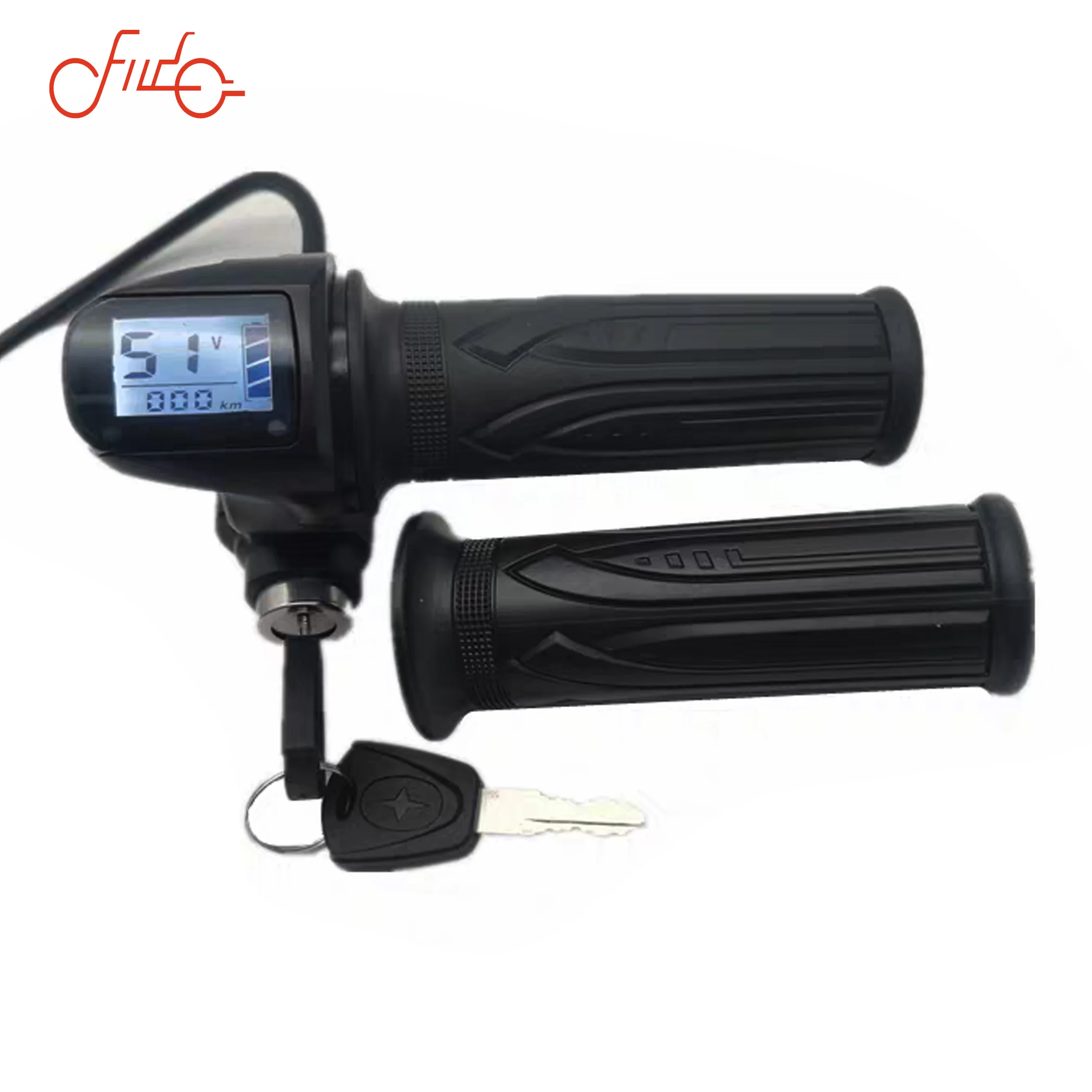 Factory direct sales high quality 48V Speed Accelerator Grip Key Switch Battery Indicator Electric Bike Throttle Handle
