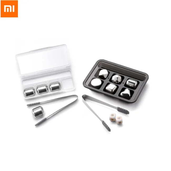 Circle Joy Ice Cube Stainless Steel Cooler Stone Washable Long-term Use Ice Maker for Whiskey Wine Corks Fuit Juice