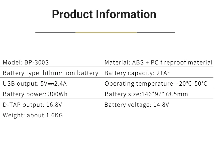 Big capacity 14.8v 20400mah 300wh digital battery rechargeable ion li v mount camera battery