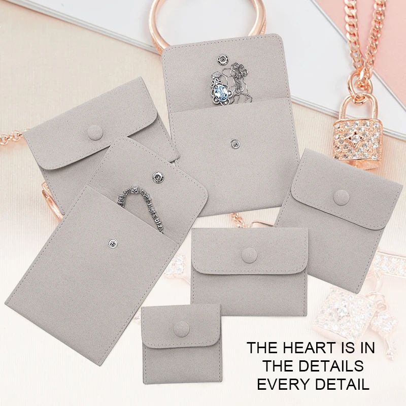 Custom size Microfiber large medium small pouch jewelery envelope jewelry pouches