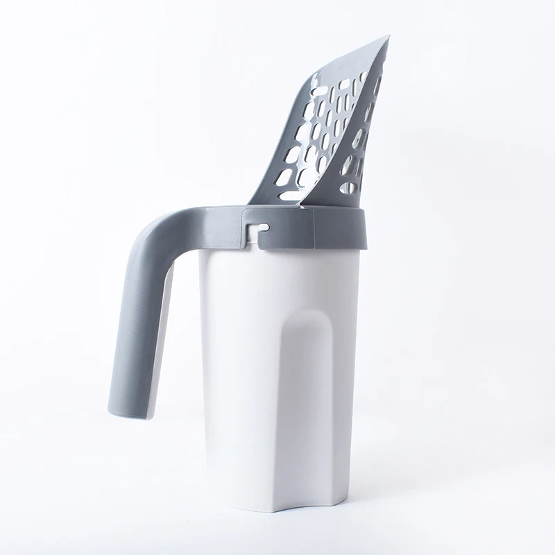 Cat litter excrement shovel large capacity portable all-in-one cat litter scoop shovel with bag