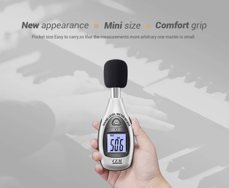 
CEM DT-85A Pocket Size Class II 35 to 130 dB Voice Digital Sound Level /Frequency Meter Noise MINI With A Weight 