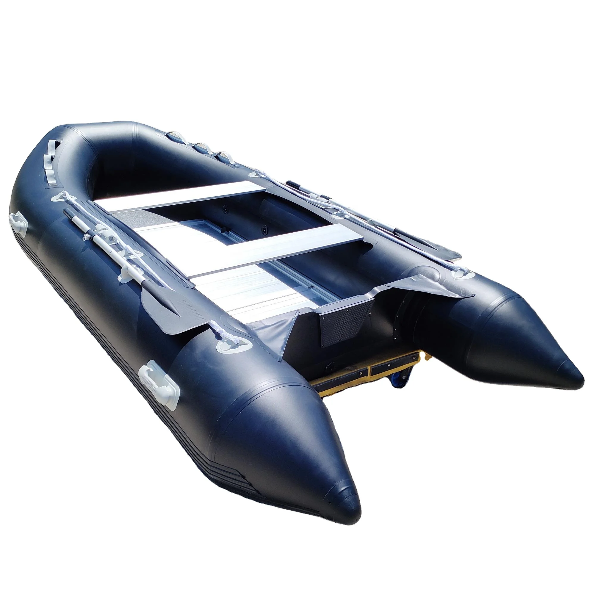 3.6m  black color high quality pvc boat inflatable boat aluminum floor for fishing
