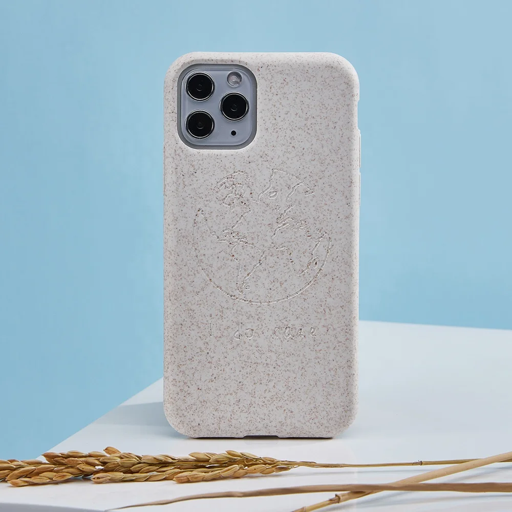 Compostable Recycled Laser Engraved Eco-friendly Biodegradable Phone Case for iPhone 11 Pro Max