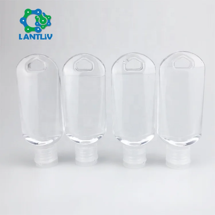 Заводская цена 30 мл 50 60 Карабин Крюк бутылки одноразовые дезинфицирующее средство для рук Бутылка вверх дном портативный PETG пластиковые