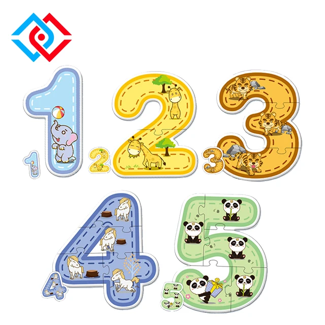 
Jigsaw Puzzle Custom Printed Thick Chipboard Kids Toy Educational 3d puzzle game 