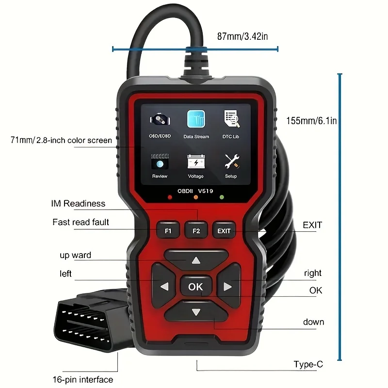 Auto car parts OBD2 car Automobile diagnosis instrument V519 Code Reader for Car accessories