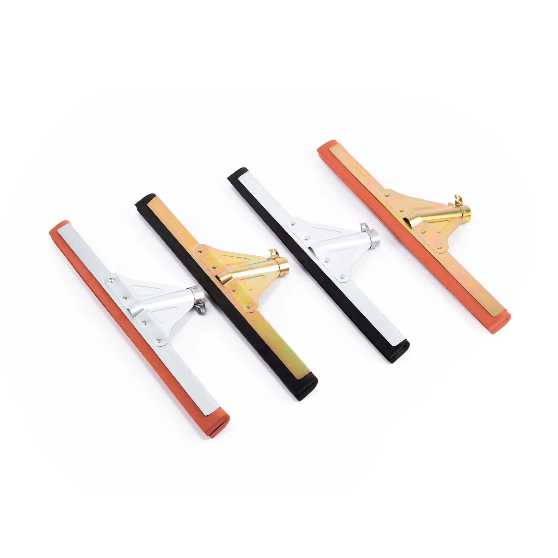 HQ0027 triangle gold metal floor squeegee with red EVA 18 inches wide