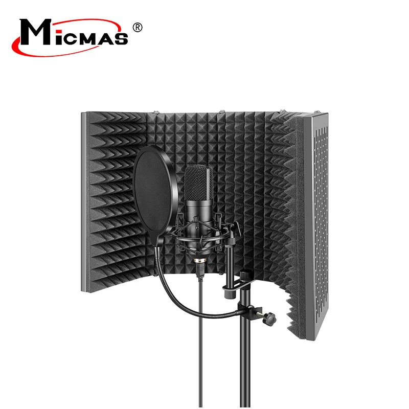 2021 горячая Распродажа BM700 800 микрофон изоляционный щит с подставкой акустический микрофон щит Студия Звуковой щит для записи поп-фильтр