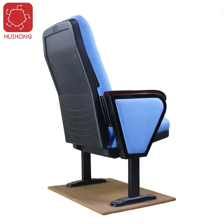 Huihong OEM церковные стулья W580 * D550 * h1055 мм синие стулья для домашнего кинотеатра недорогие стулья для аудитории стулья для церкви с подкладкой