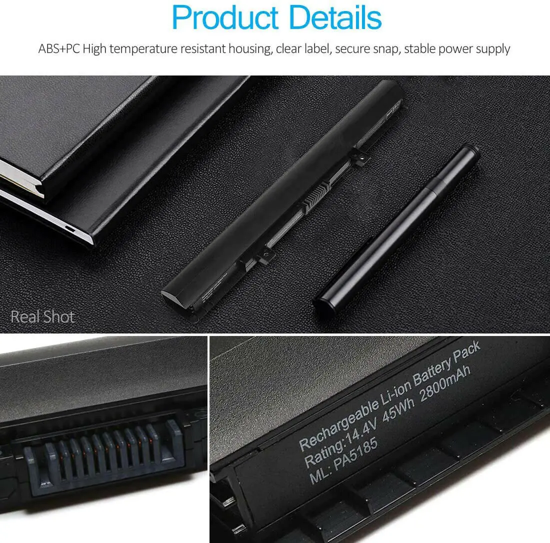 New Replacement Notebook Battery for Toshiba Laptop Battery PA5185U-1BRS PA5184U-1BRS PA5186U-1BRS PA5195U-1BRS