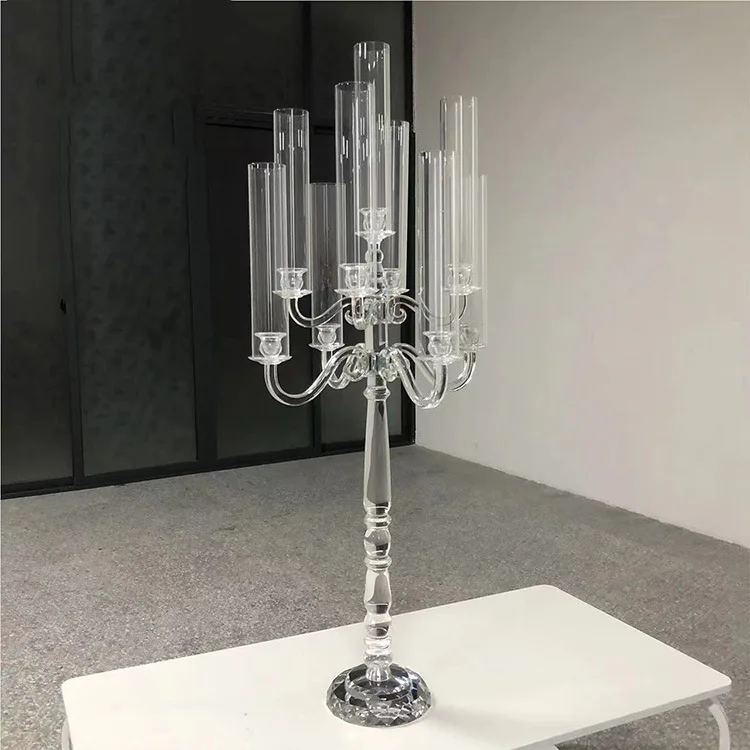 XA Factory Direct 9 Arm Centerpiece Luxury Candle Holder Wedding Candelabra For Home Party Decor