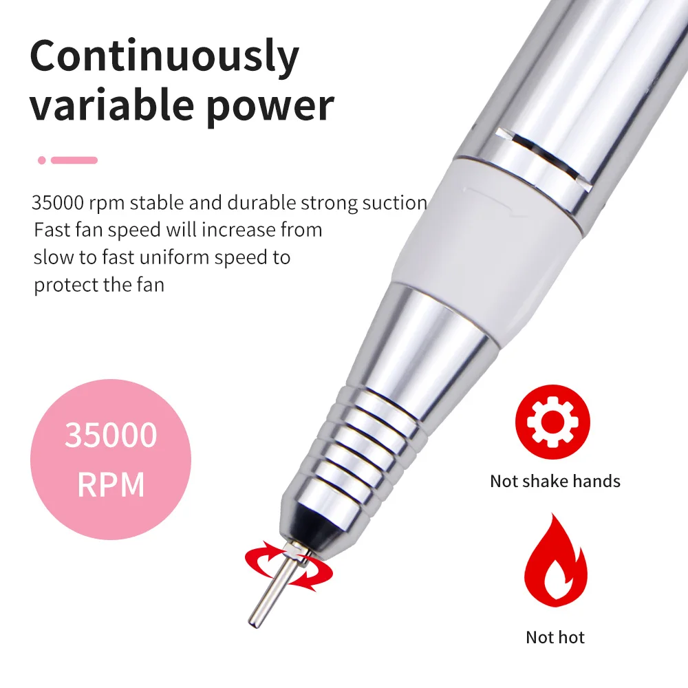 Custom Private Label 3-IN-1 Nail Dust Collector With Vacuum Cleaner Nail Drill UV LED Lamp Dryer Wholesale Nail Equipment