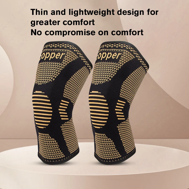 Bases 2024 Band Copper Nylon Protective Knee Brace Support Compression Sleeve Knee Pad Wrap Volleyball knee pads for arthritis