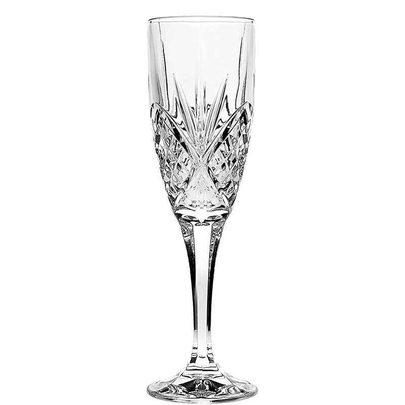 
Wholesale Customize 180ml Lead Free Dublin Crystal Champagne Flutes Crystal Glass Goblets Clear Welcome OEM 