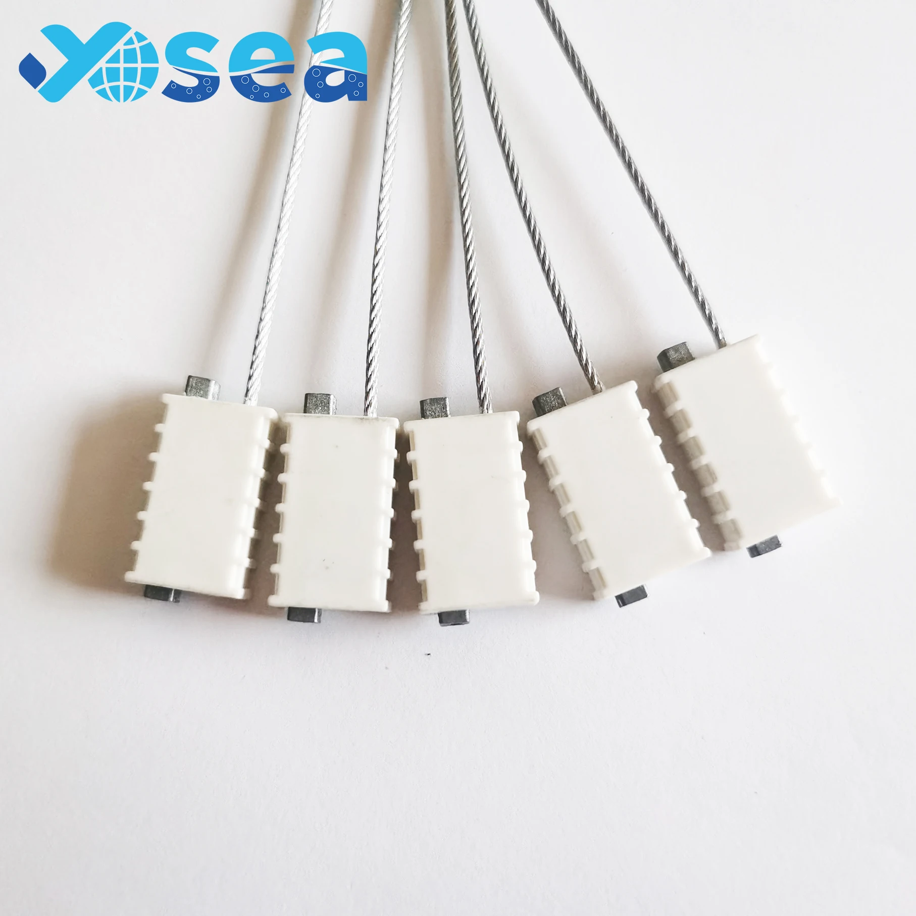 steel cable seal cover plastic hole rubber seal cable lock with zinc alloy insert