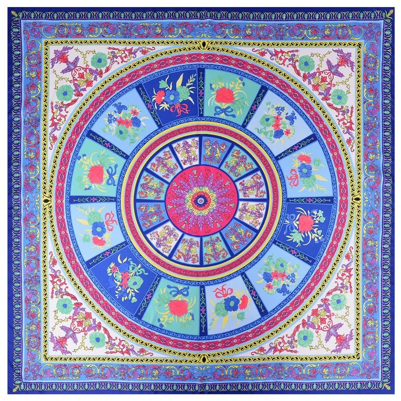 New Pattern Silk Printed Scarf Custom Design Pure Silk Scarves For Ladies