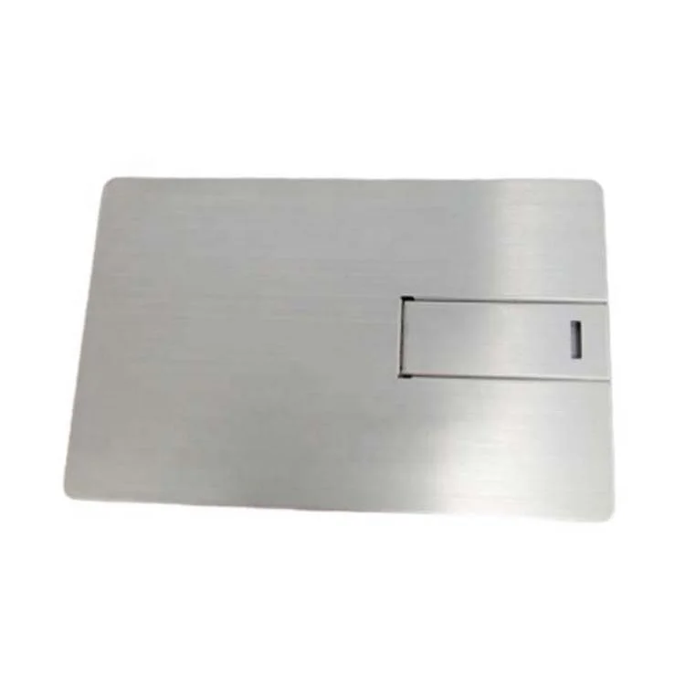 Best promotional flip stainless steel credit card  usb2.0 3.0 from 128mb to 256gb fast speed usb flash memory card