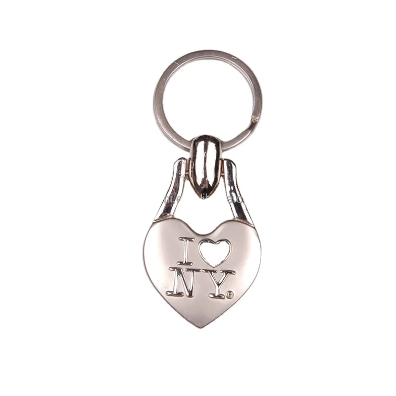 novelty design high quality I love NY heart self defense keychain,heart defense keychain,heart souvenir keychain