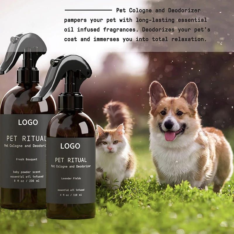 Private Label Lavender Dog Perfume Spray Dog Deodorizer Spray Essential Oil Infused Dog Fragrance Spray