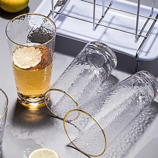 Japanese Style Phnom Penh Hammer Crystal Lead-Free Cup Transparent Glass Drink Cups