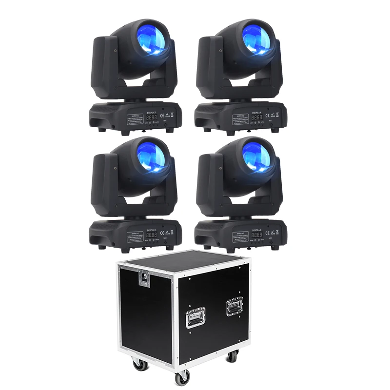 4Pcs 100W Spot Gobo Prism Led Moving Head Beam Light Packed In Flight Case