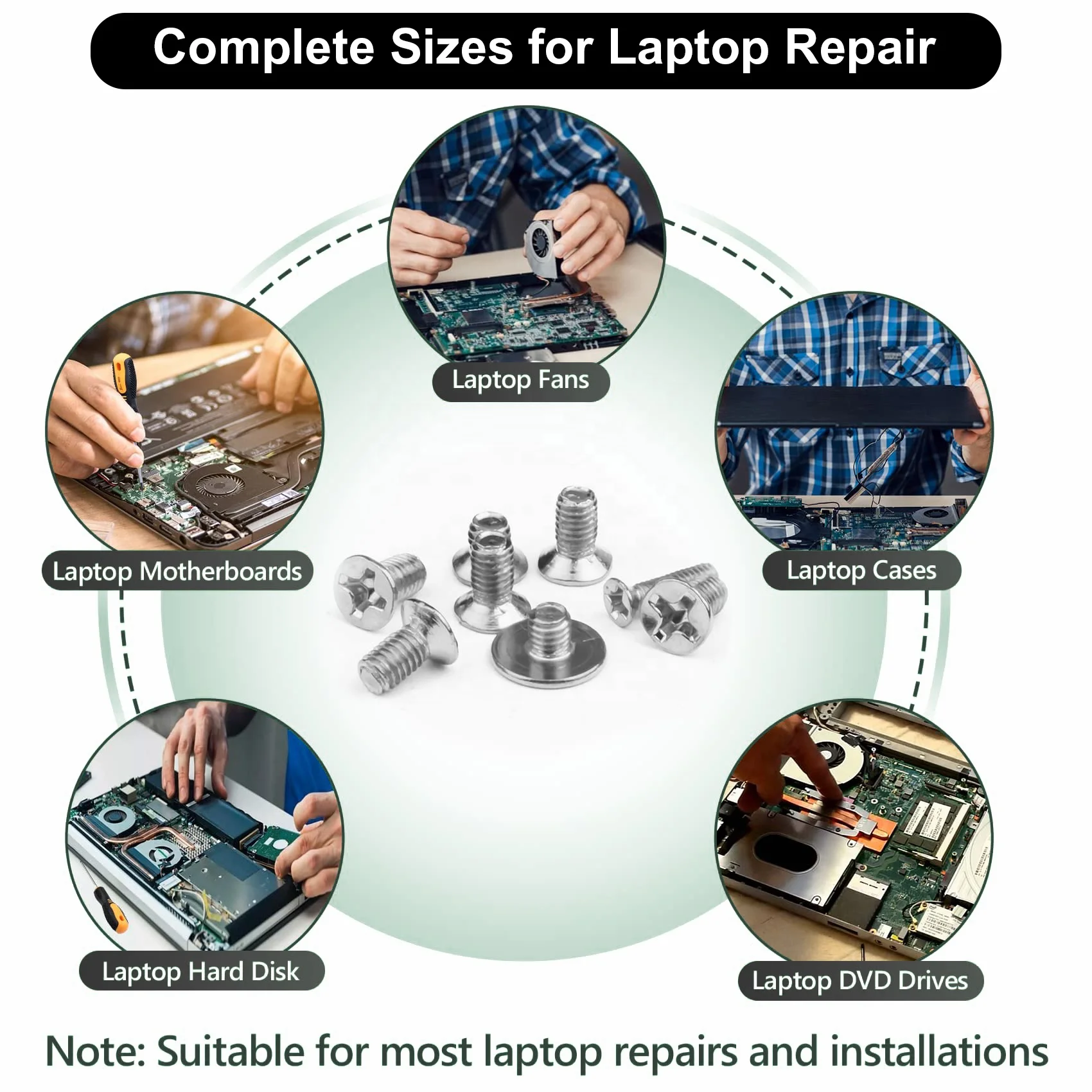 Pc Case DIY Repair laptop computer Power Graphics cpu fan Motherboard Standoffs screw Assortment Kit set for SSD Hard Drive