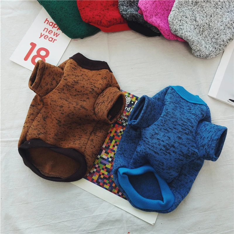 Pet warm  hand  knitted sweater dog winter clothes jacket pet sweater