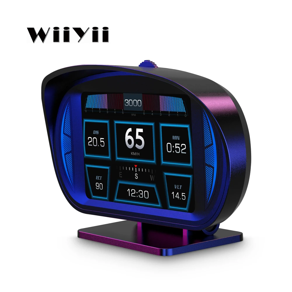 WiiYii Factory Direct 2023 Car OBD2 GPS LCD Meter diagnostic tool HUD Auto meter P2 Car obd2 Gauge