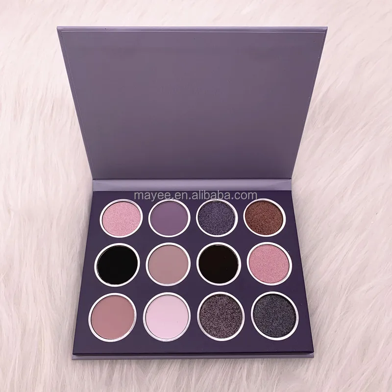 Make your own brand with low MOQ 12 color eyeshadow luxury eyeshadow palette