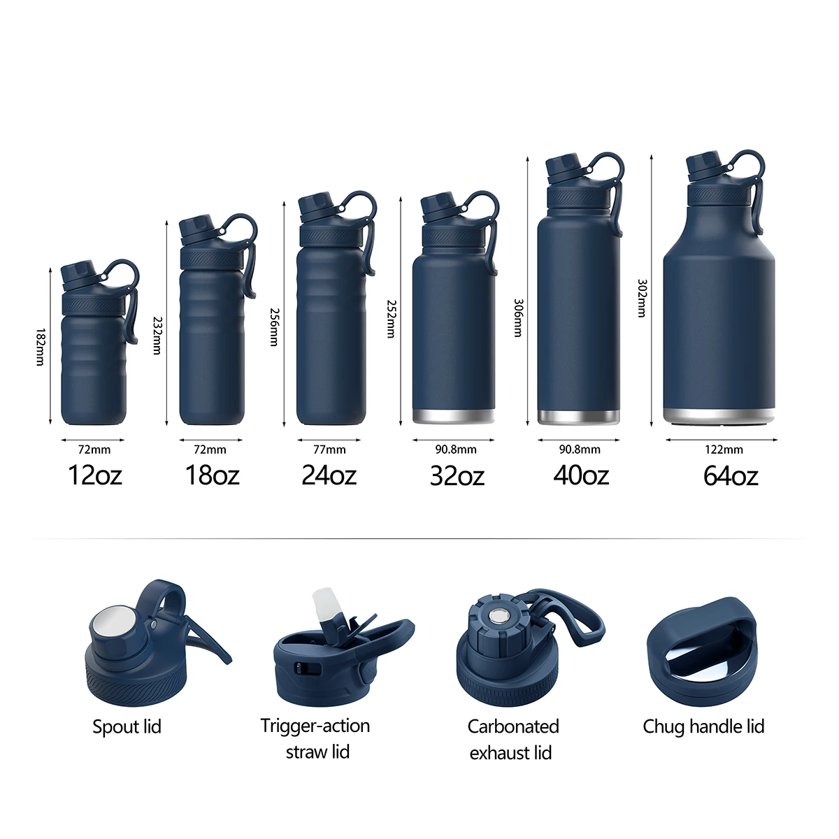 Wholesale Products Hydrogen Water Bottle Sublimation Tumbler 32oz Thermos Flask 24oz 18oz 12oz water cup