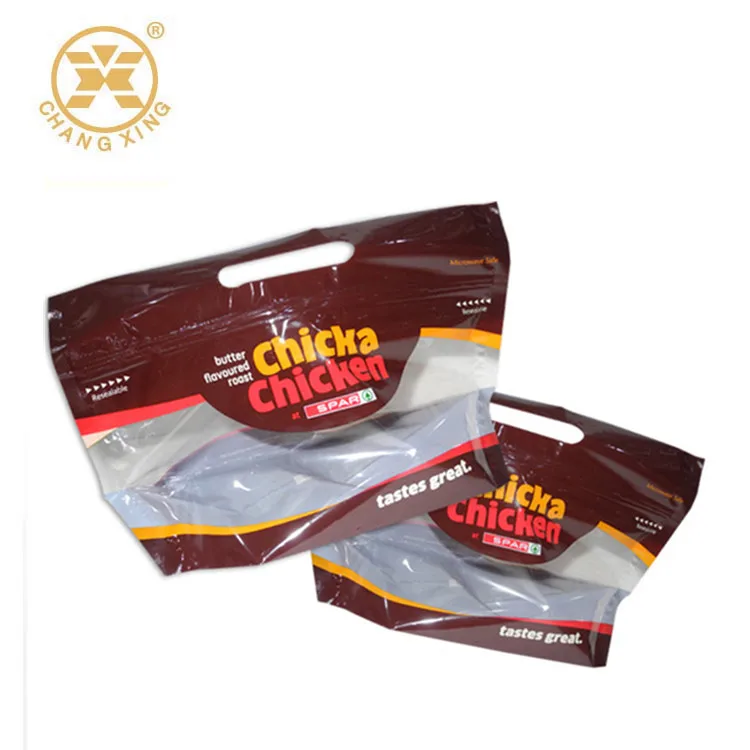 Custom Label Food Packaging Design Zipper Plastic Roasted Chicken Packaging Bags