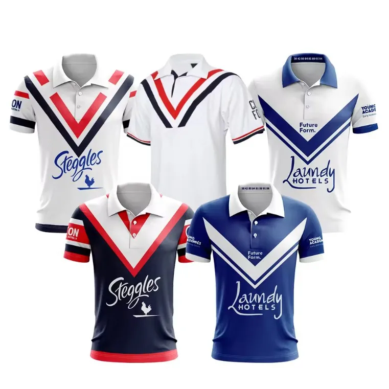 Nrl New Arrival High Quality Polyester Durable New Zealand Warriors Mens Team Wear Jerseys Tops Sublimation Cheap Polo T Shirts