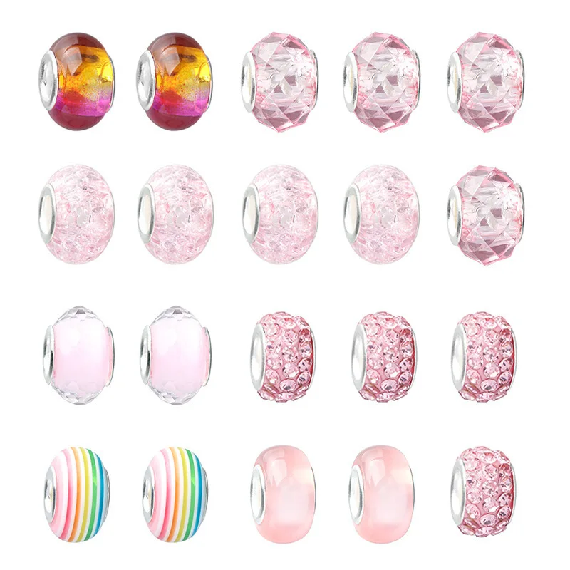 Wholesale 20pcs DIY Bracelet Accessories beads Gorgeous Color Handmade Glass Beads Mixed charms jewelry making