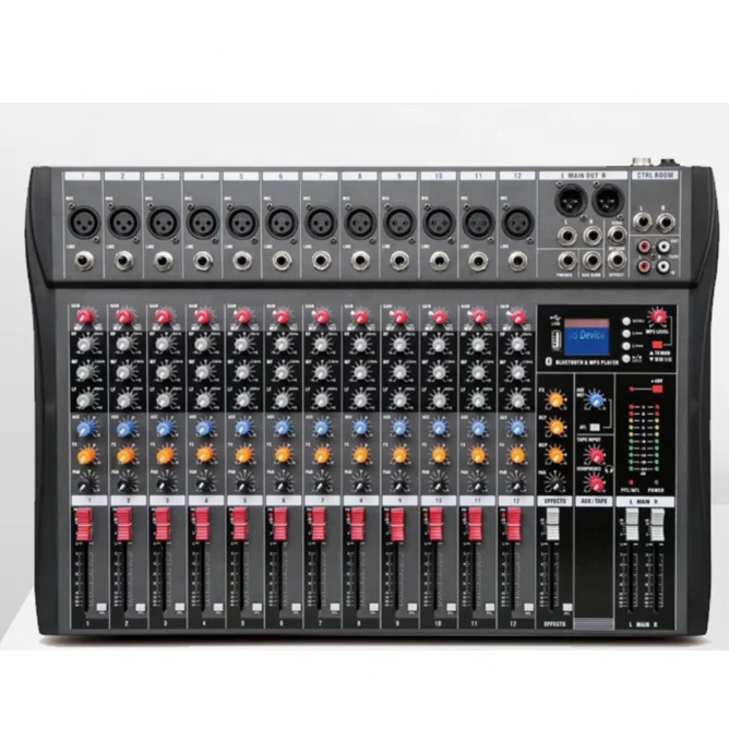 professional  power sound mixer console 12 16  24 32 channel  audio power amplifier mixer