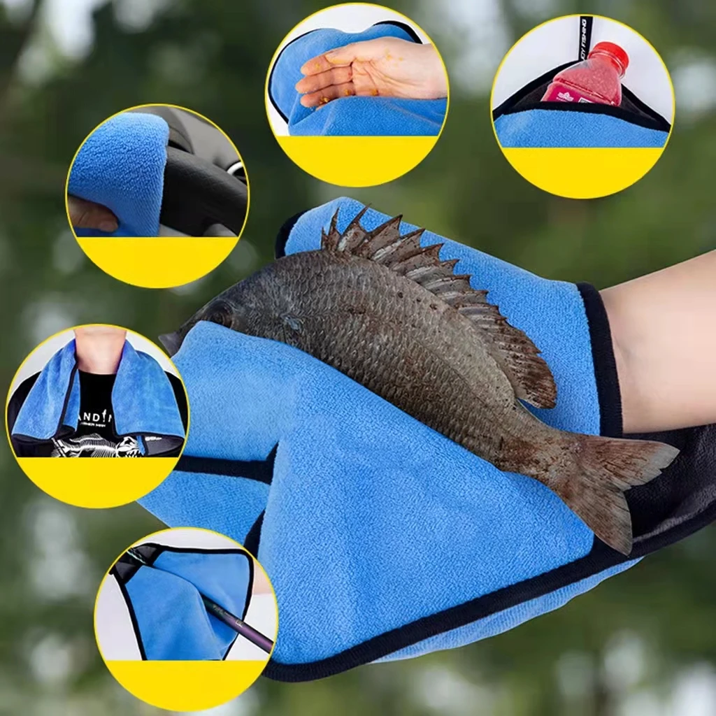 Wholesale soft quick dry microfiber fishing bait towel for Outdoor Fishing or Scrubbing Boats and Rods