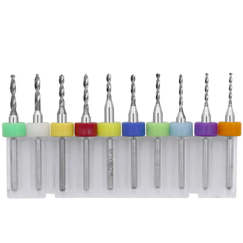 PCB Drill Bits Set, Micro Spiral Flute Carbide 0.3mm-1.2mm Drill Bits for Dremel Print Circuit Board Jewelry CNC Engraving