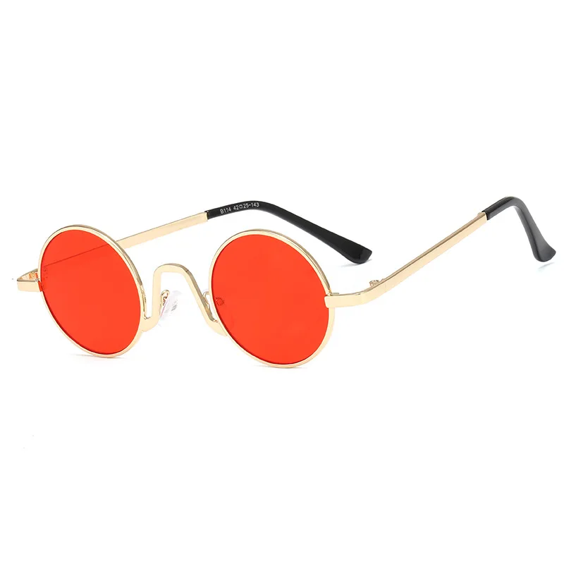 
2021 New Design Outdoor Retro Metal Round Frame Child Sunglasses for Girls Children 