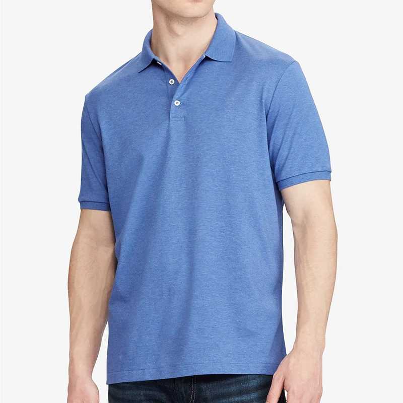 wholesale ribbed regular fit short sleeve polo t shirt