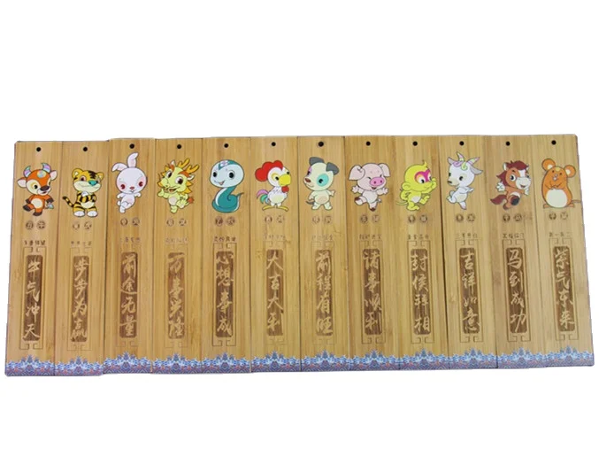 Custom design laser cut wooden bookmark