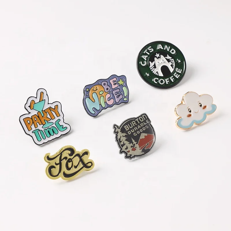 YHG Design Logo Customized Labels School Uniform Metal Zinc Alloy Iron Enamel Pin Badge for Clothes Coat