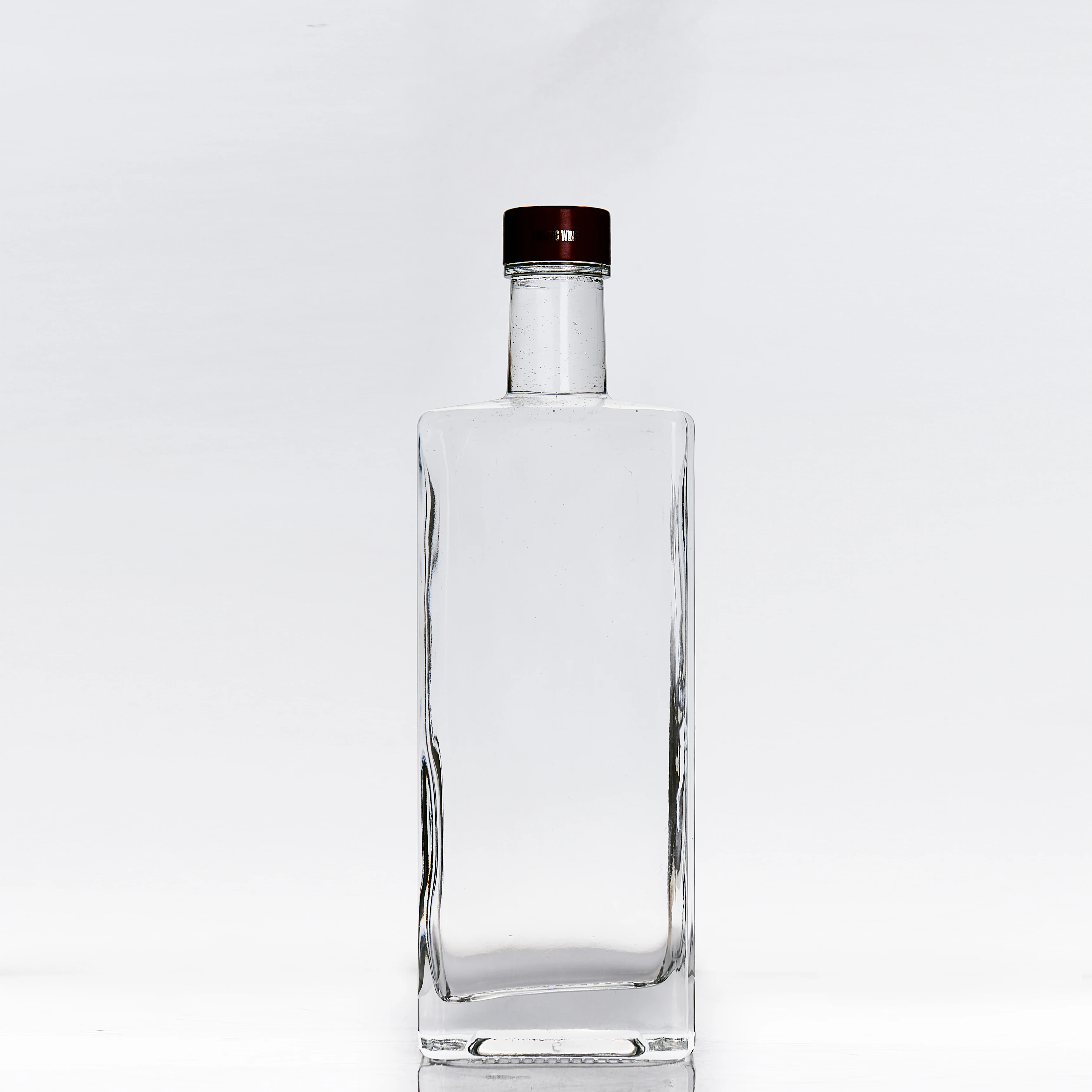 500ml square whiskey glass bottle can be customized logo agave empty glass bottle bottle