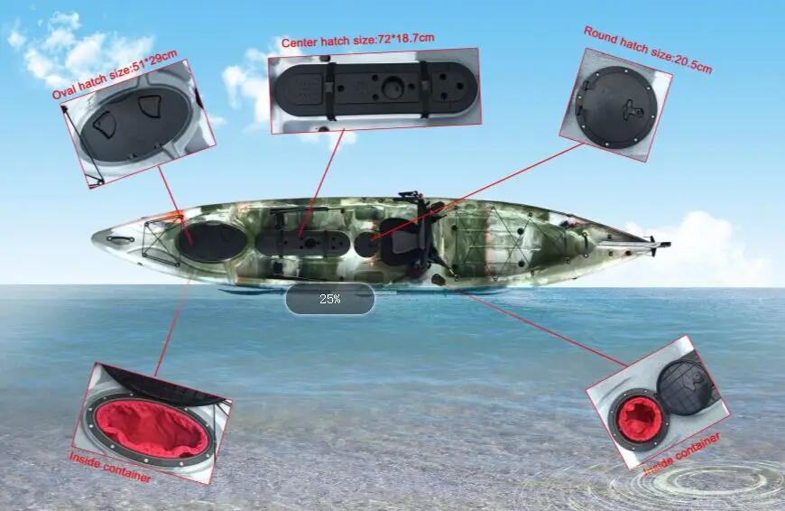 14ft Sit on Top Sea Kayak Fishing Ocean