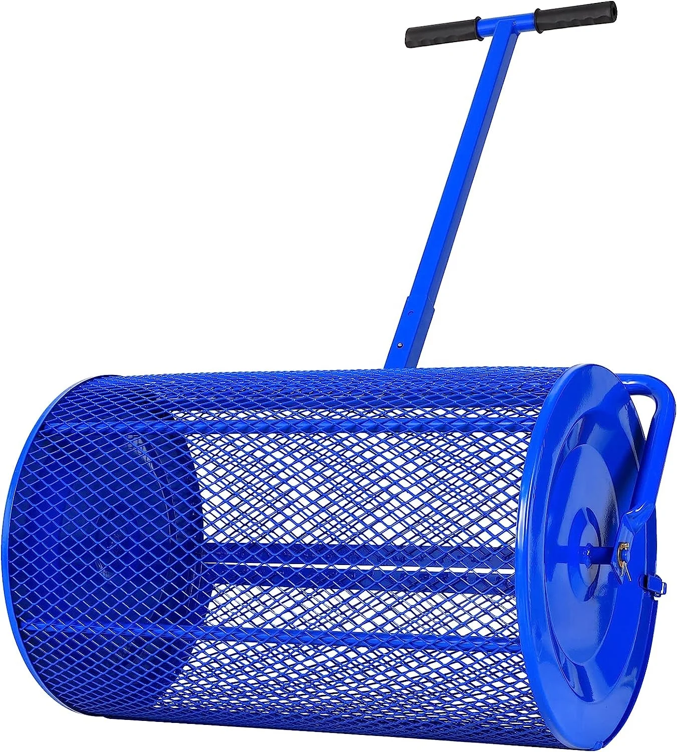 AN-TAI Lawn Spreader Roller Multi Purpose Time Saving Effective Adjustable Handle Metal Mesh Peat Moss Spreader