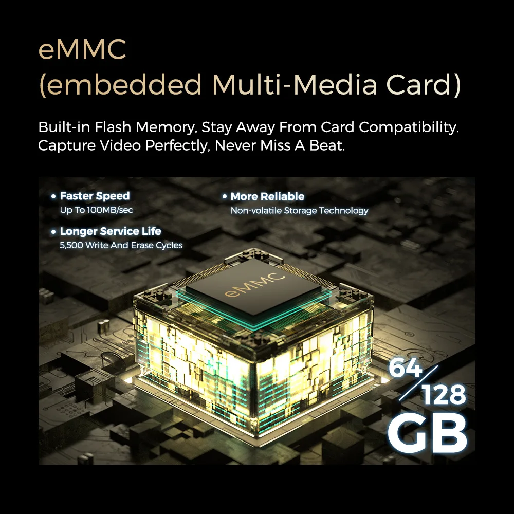 Видеорегистратор AZDOME M560 2023 дюйма 64 ГБ eMMC