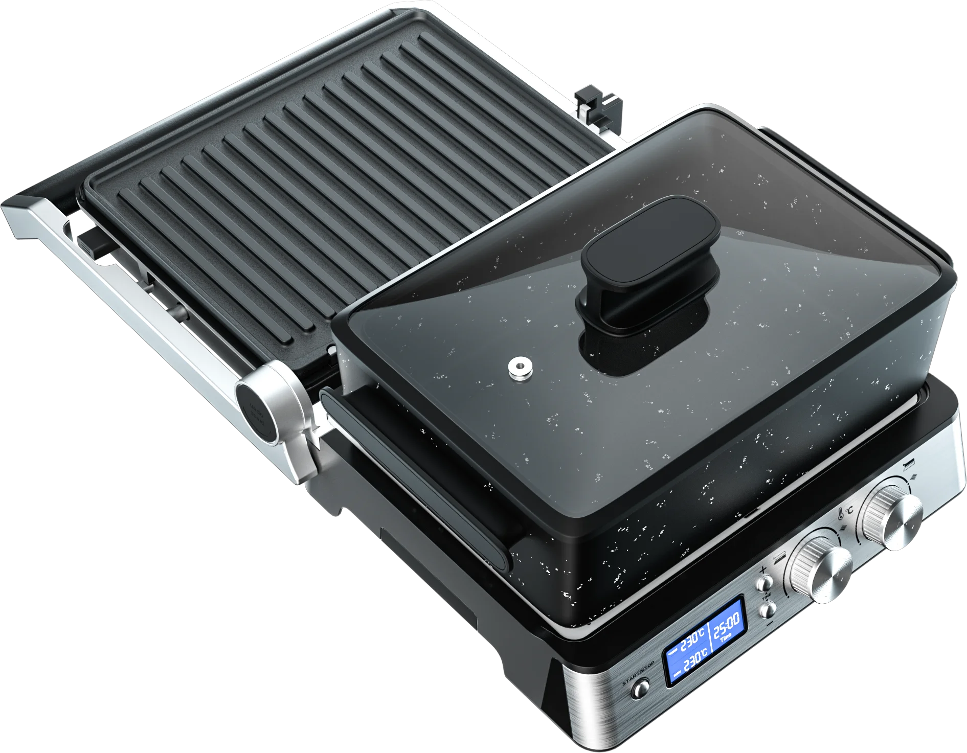 XL Steak Griddle grill Detachable digital contact grill sandwich press panini indoor smokeless electric bbq grill