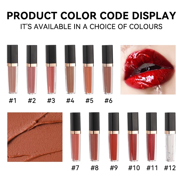 Private Label Waterproof Long-Lasting Wear Matte Finish Liquid Lip Stick High Pigmented Vegan Nude Liquid Matte Lipstick