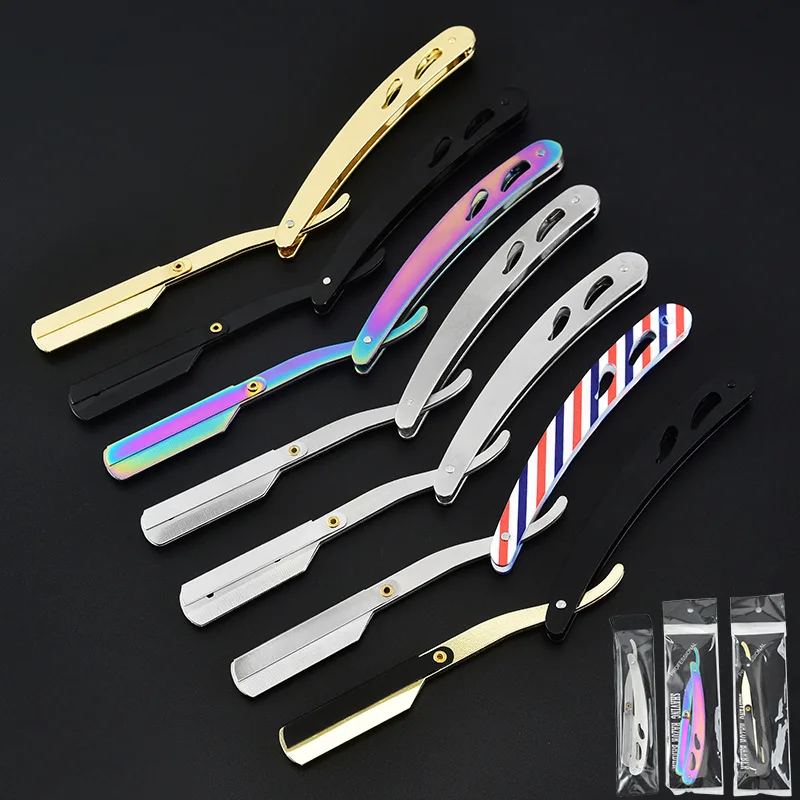 Daily Use Stainless Steel Straight Edge Razor Holder Hair Cutting Razor