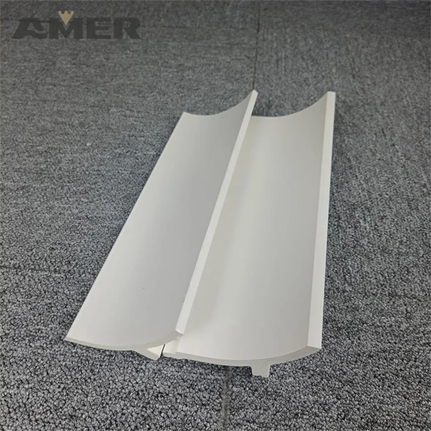 AMER Quick Install Waterproof Decorative Plastic Foam PS Cornice Skirting Base Board ps skirting